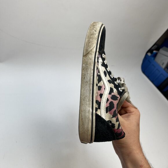 Vans Old Skool Pink Purple Leopard Camo Skater Shoe Low Top Size 4.5 Missy Teen - Picture 15 of 16